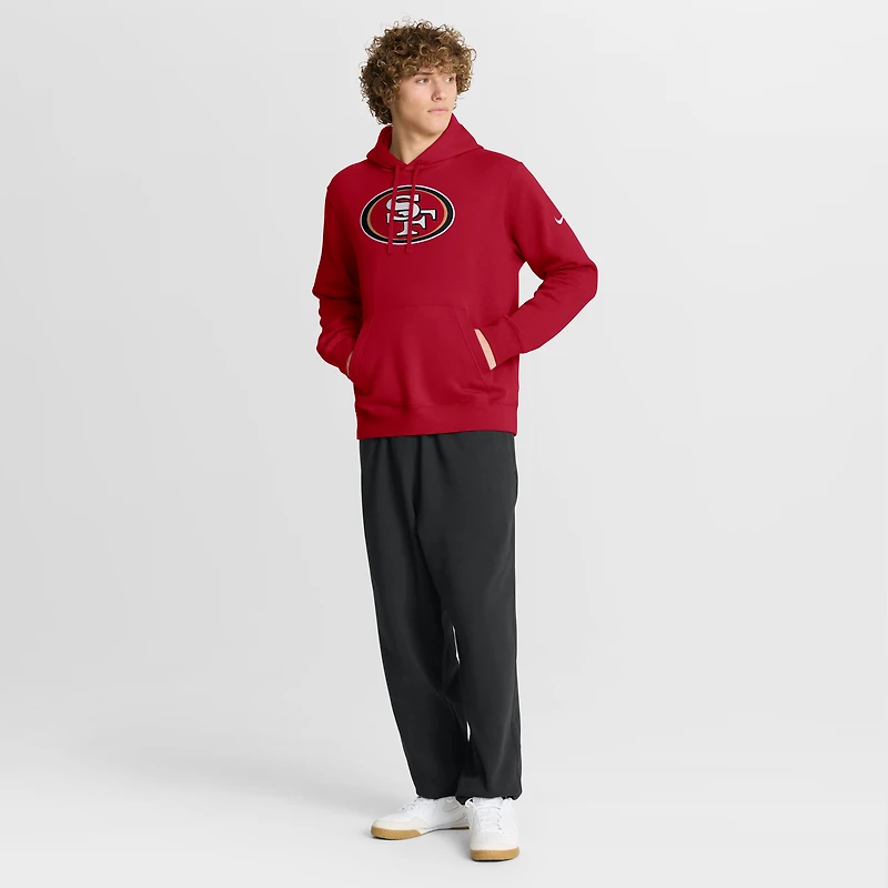 Men's Nike Scarlet San Francisco 49ers Club Fleece Pullover Hoodie