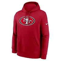Sweat à capuche Nike Scarlet San Francisco 49ers Club Fleece pour homme