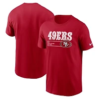 T-shirt essentiel Nike Scarlet San Francisco 49ers Division pour homme