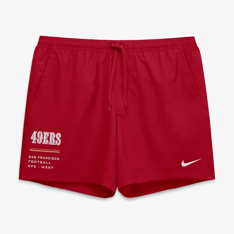 Short Nike Form Dri-FIT écarlate pour homme, San Francisco 49ers