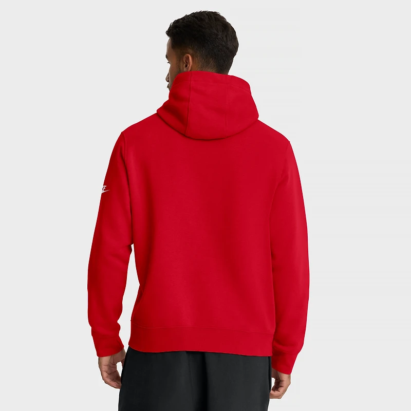 Men's Nike Scarlet San Francisco 49ers Full Blitz Club Fleece Pullover Hoodie
