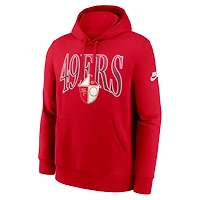 Men's Nike Scarlet San Francisco 49ers Full Blitz Club Fleece Pullover Hoodie