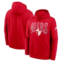Men's Nike Scarlet San Francisco 49ers Full Blitz Club Fleece Pullover Hoodie