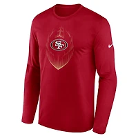 Men's Nike Scarlet San Francisco 49ers Icon Legend Performance Long Sleeve T-Shirt