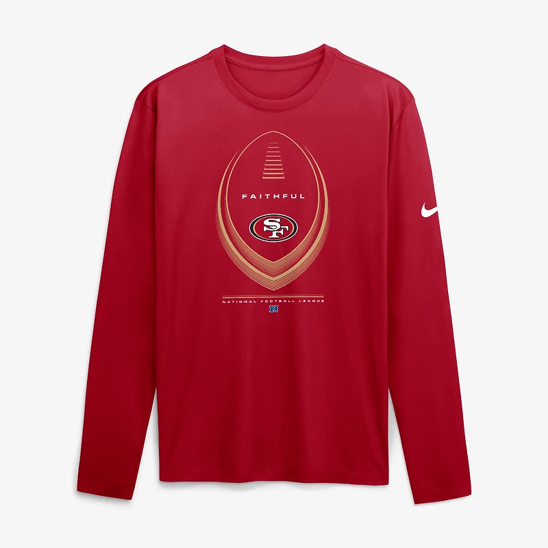 Men's Nike Scarlet San Francisco 49ers Legend Icon Dri-FIT Long Sleeve T-Shirt