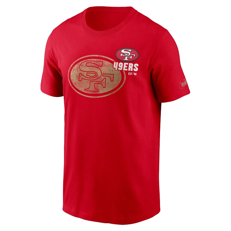 Men's Nike  Scarlet San Francisco 49ers Logo Essential T-Shirt