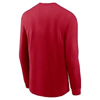 T-shirt à manches longues Nike Scarlet San Francisco 49ers Play to Win Essential pour homme