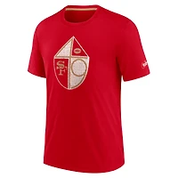 T-shirt à trois mélanges Nike Scarlet San Francisco 49ers Playback Logo pour homme