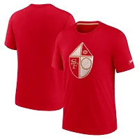 T-shirt à trois mélanges Nike Scarlet San Francisco 49ers Playback Logo pour homme