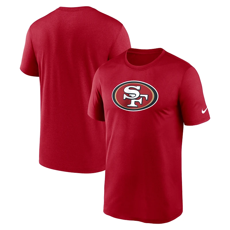 T-shirt Nike Scarlet Performance pour homme avec logo Primetime Legend des San Francisco 49ers