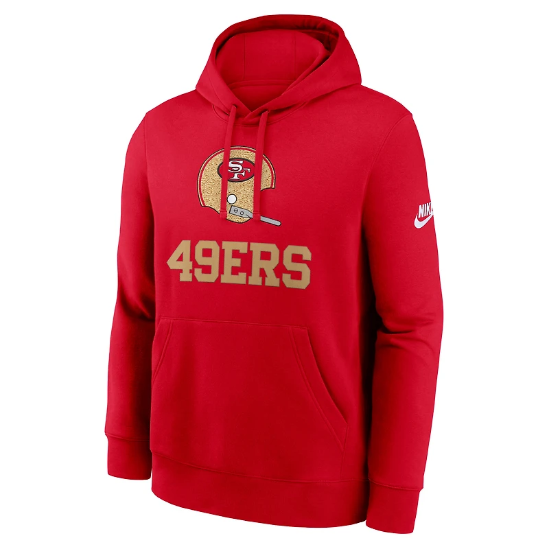 Sweat à capuche Nike Scarlet San Francisco 49ers Rewind Club pour homme