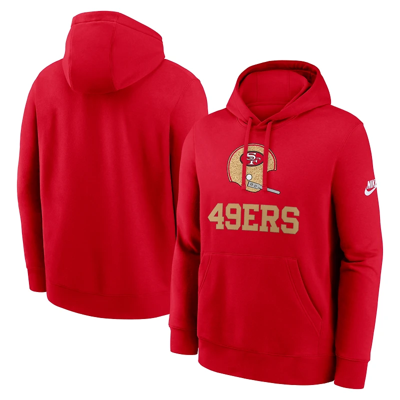 Men's Nike Scarlet San Francisco 49ers Rewind Club Pullover Hoodie