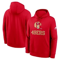 Men's Nike Scarlet San Francisco 49ers Rewind Club Pullover Hoodie
