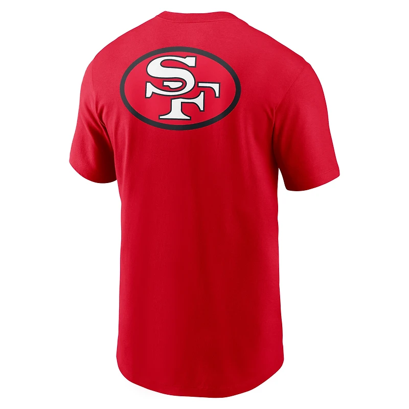 T-shirt Nike Scarlet San Francisco 49ers Rewind pour homme, coupe avant et arrière, essentiel