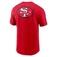 T-shirt Nike Scarlet San Francisco 49ers Rewind pour homme, coupe avant et arrière, essentiel
