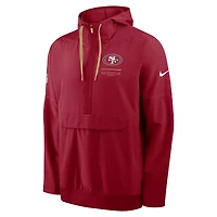 Veste anorak à demi-zip et capuche Nike Scarlet San Francisco 49ers pour homme