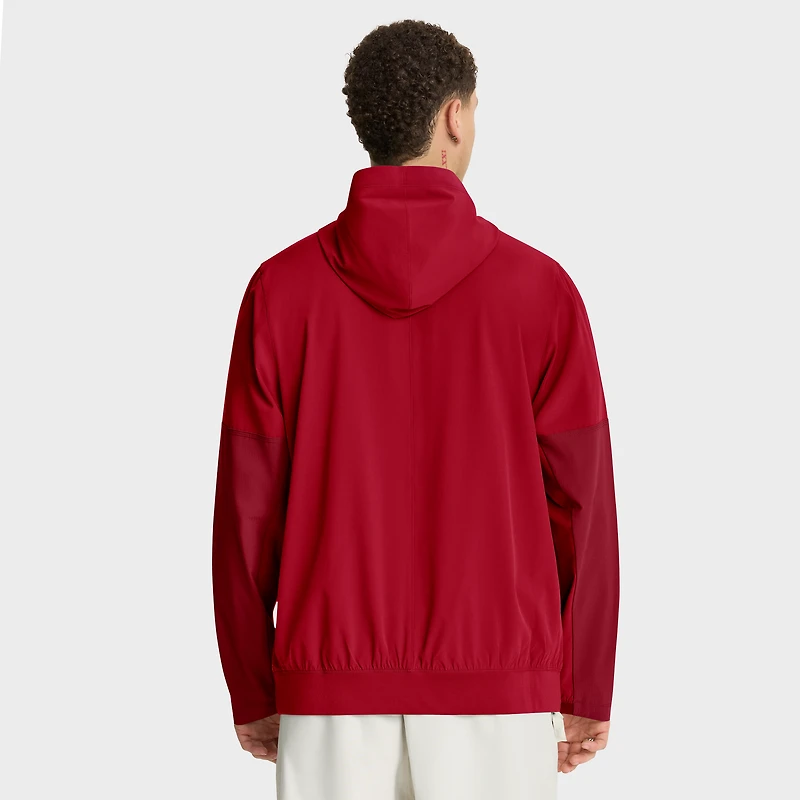 Veste à capuche Nike Scarlet San Francisco 49ers Sideline Anorak demi-zip pour homme