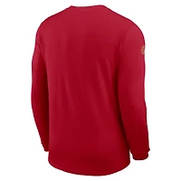 Men's Nike Scarlet San Francisco 49ers Sideline Coach UV Dri-FIT Long Sleeve Shirt