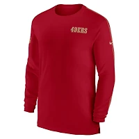 T-shirt à manches longues Nike Scarlet San Francisco 49ers Sideline Coach UV Performance pour homme