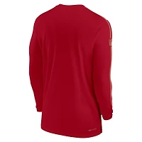 T-shirt à manches longues Nike Scarlet San Francisco 49ers Sideline Coach UV Performance pour homme