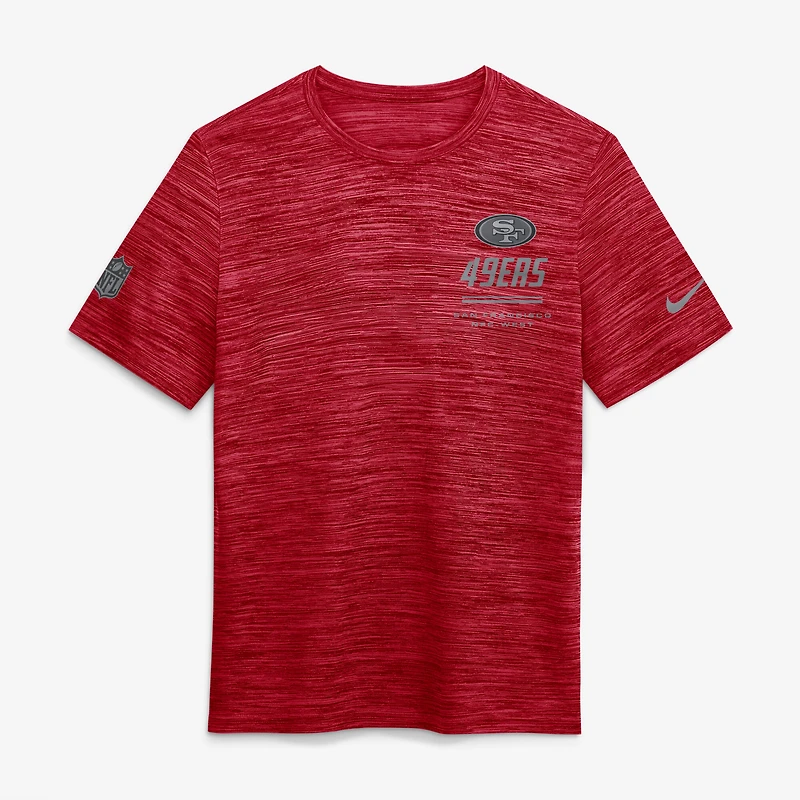 T-shirt Nike Scarlet San Francisco 49ers Sideline Double Covered Dri-FIT Velocity pour homme