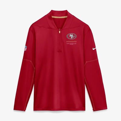 Men's Nike  Scarlet San Francisco 49ers Sideline Dri-FIT Half-Zip Pullover