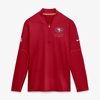 Men's Nike  Scarlet San Francisco 49ers Sideline Dri-FIT Half-Zip Pullover