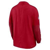 Men's Nike Scarlet San Francisco 49ers Sideline Dri-FIT Half-Zip Pullover