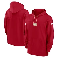 Sweat à capuche Nike Scarlet San Francisco 49ers Sideline pour homme