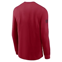 Men's Nike Scarlet San Francisco 49ers Sideline Performance Long Sleeve T-Shirt