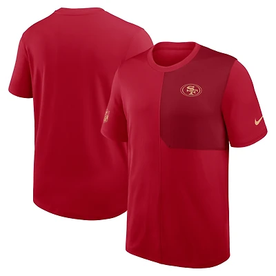Men's Nike Scarlet San Francisco 49ers Sideline UV Dri-Fit Coach Shirt