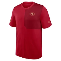 Men's Nike Scarlet San Francisco 49ers Sideline UV Performance Coach Shirt