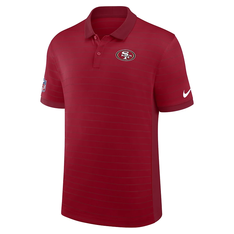 Men's Nike Scarlet San Francisco 49ers Sideline Victory Stripe Dri-FIT Polo