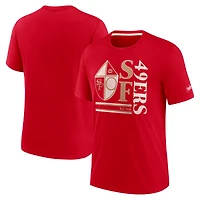 T-shirt Nike Scarlet San Francisco 49ers Wordmark Logo Tri-Blend Homme