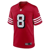 Maillot Nike Steve Young Scarlet pour homme, joueur retraité des 49ers de San Francisco, match alternatif
