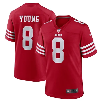 Maillot de match joueur retraité Nike Steve Young Scarlet des San Francisco 49ers pour homme
