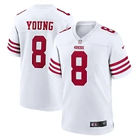 Maillot de match joueur retraité Nike Steve Young des San Francisco 49ers blanc pour homme