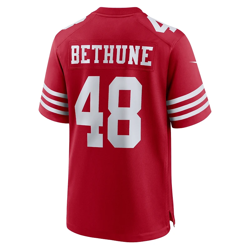 Maillot de match Nike Tatum Bethune Scarlet San Francisco 49ers pour homme