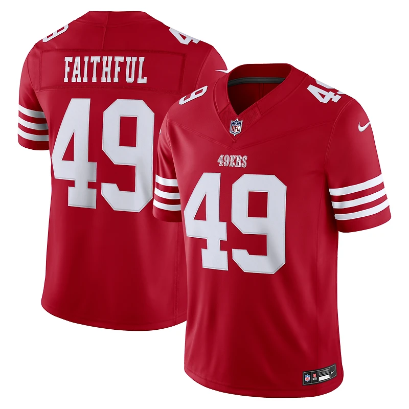Men's Nike The Faithful Scarlet San Francisco 49ers Vapor F.U.S.E. Stitched Limited Jersey