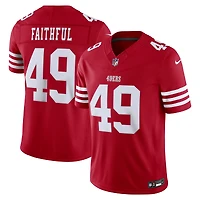 Men's Nike The Faithful Scarlet San Francisco 49ers Vapor F.U.S.E. Stitched Limited Jersey