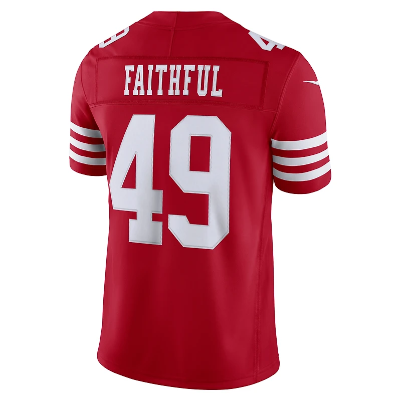 Men's Nike The Faithful Scarlet San Francisco 49ers Vapor F.U.S.E. Stitched Limited Jersey