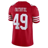 Men's Nike The Faithful Scarlet San Francisco 49ers Vapor F.U.S.E. Stitched Limited Jersey