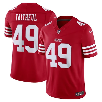 Men's Nike The Faithful Scarlet San Francisco 49ers Vapor F.U.S.E. Stitched Limited Jersey