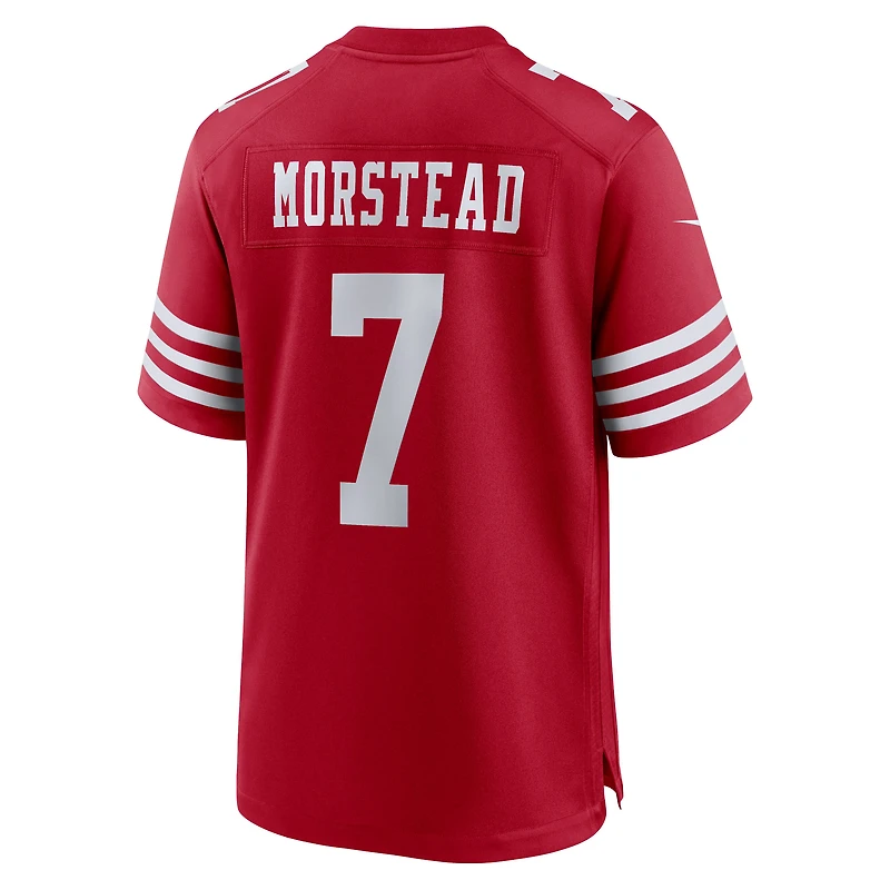 Maillot Nike Thomas Morstead Scarlet pour homme, équipe des 49ers de San Francisco