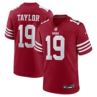 Maillot de match l'équipe Nike Trent Taylor Scarlet San Francisco 49ers pour homme