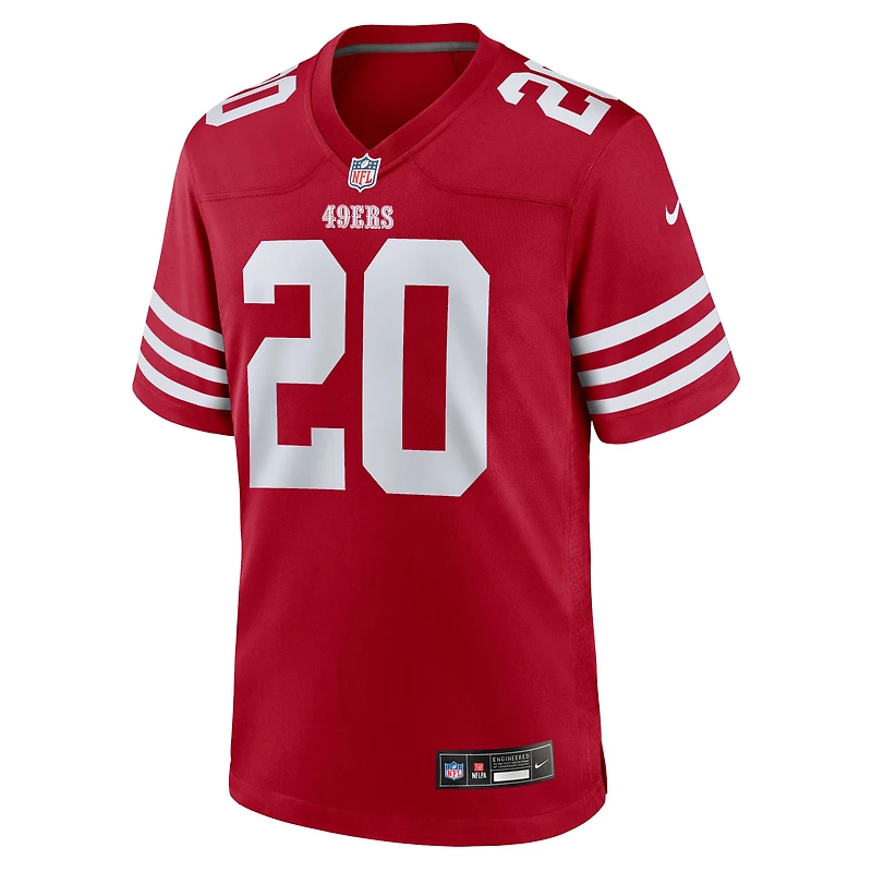 Maillot Nike Upton Stout Scarlet pour homme, équipe des 49ers de San Francisco