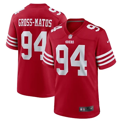 Maillot Nike Yetur Gross-Matos Scarlet San Francisco 49ers Team Game pour homme