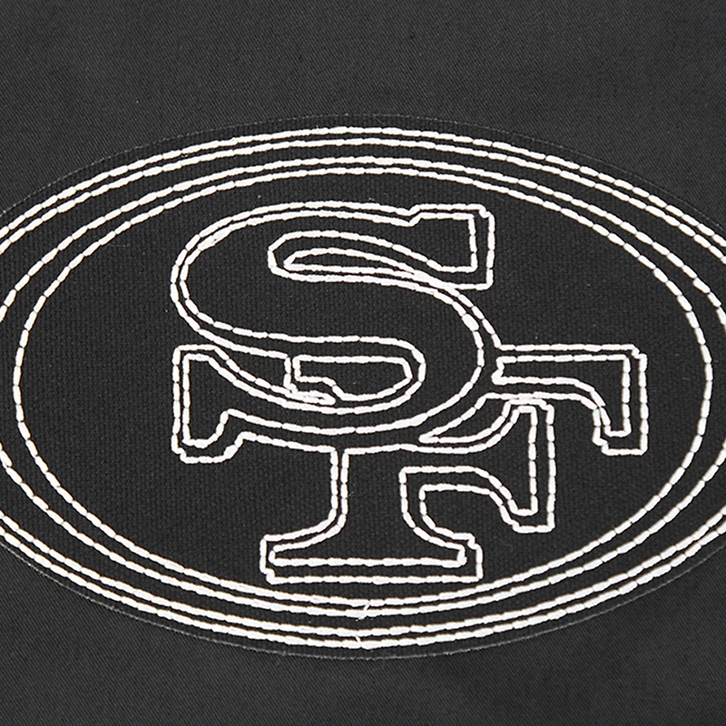 Men's Pro Standard Black San Francisco 49ers Paint The City Twill Full-Zip Jacket