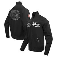 Men's Pro Standard Black San Francisco 49ers Paint The City Twill Full-Zip Jacket