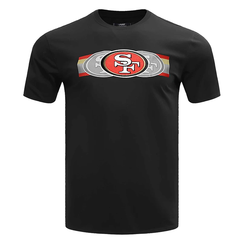 Men's Pro Standard Black San Francisco 49ers Retro Striper T-Shirt